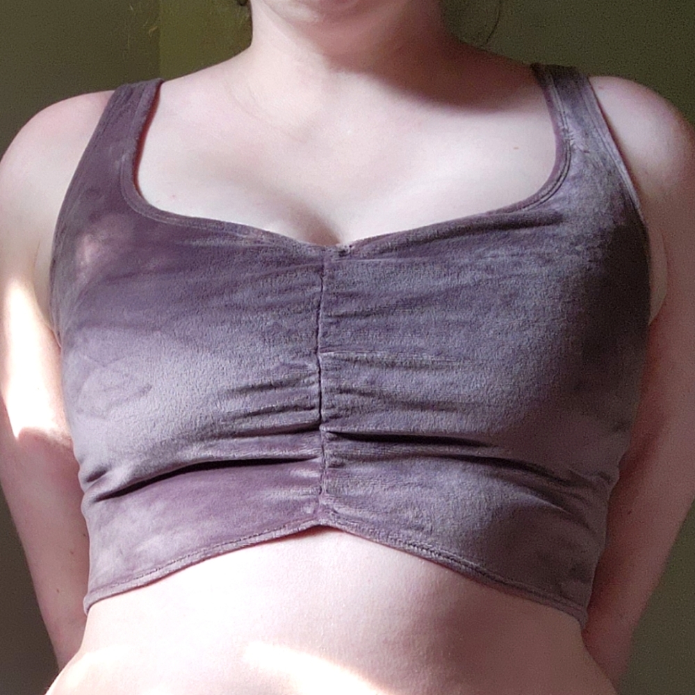 Gilly Hicks Hollister Velvet Bralette Purple Lounge